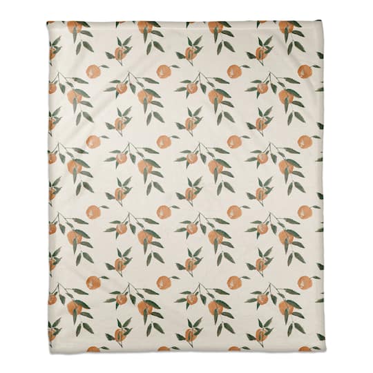 Peachy Pattern 50" x 60" Coral Fleece Blanket